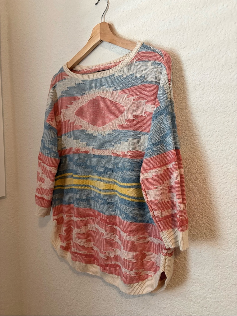 Chaps Multicolor Aztec-Pattern Cotton Sweater - Picture 5 of 7